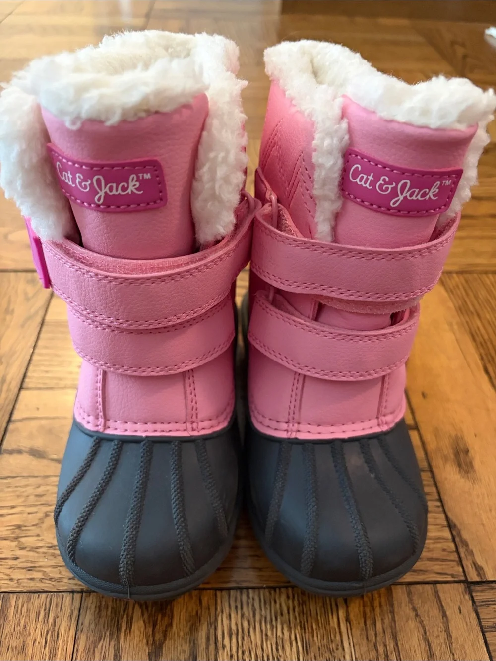 Cat & Jack Pink and Gray Girls Insulated Winter Boots little kids size 10